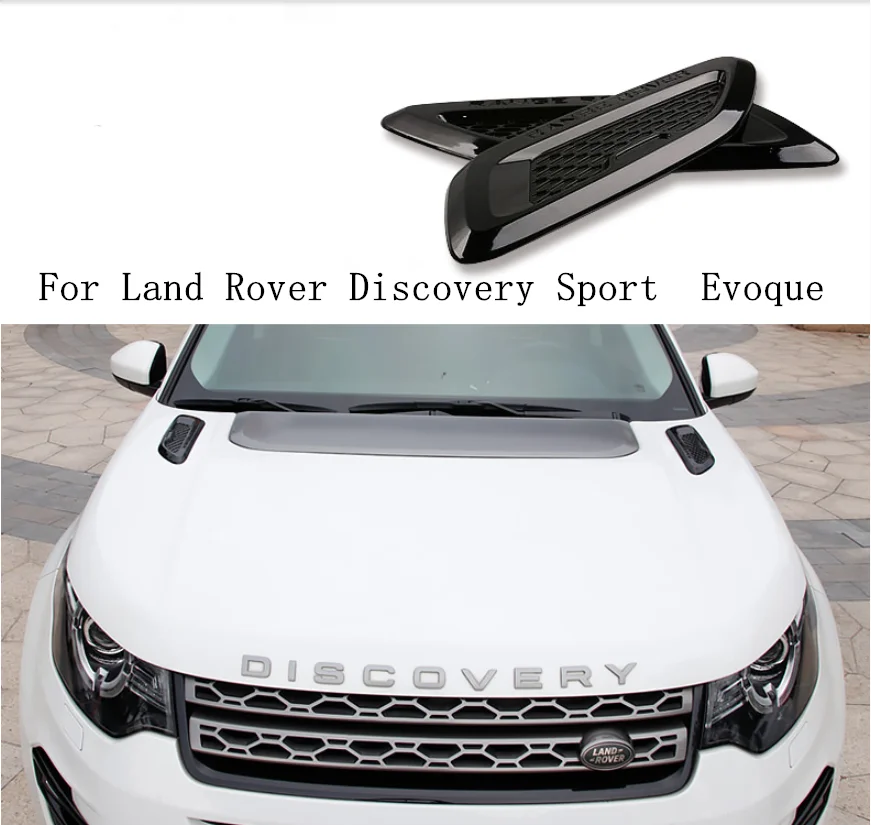 ABS Black Car Air Flow Vent Intake Hood Scoop Vent Bonnet Cover Hood Patch For Land Rover Discovery Sport  Evoque