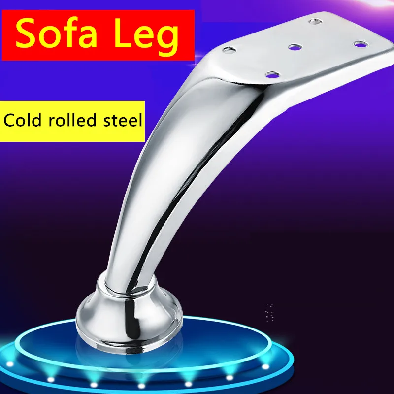 4pcs/lot 112mm Glossy shiny Cold-rolled Steel wardrobe Sofa leg cabinet leg feet table leg with rubber base super load-bearing