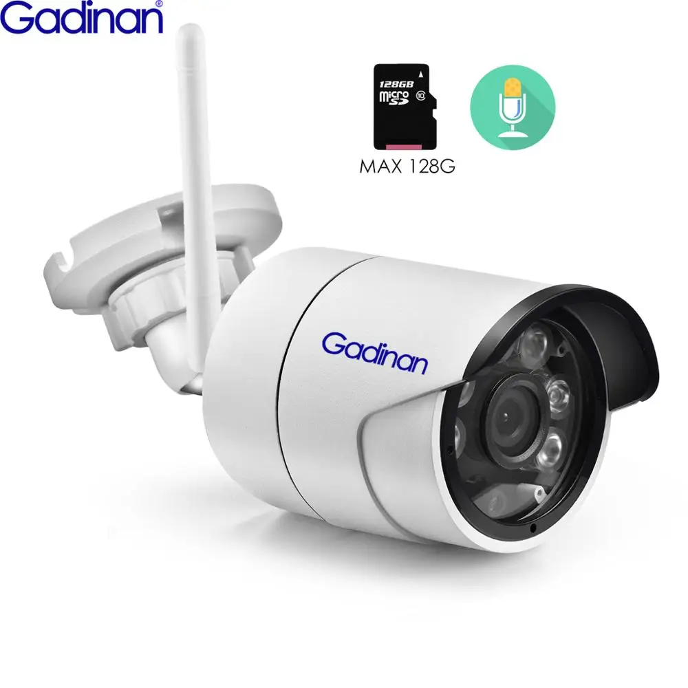 Gadinan – caméra de Surveillance Bullet extérieure IP Wifi hd 2MP/3MP/1080P, dispositif de sécurité sans fil, avec port SD et système infrarouge