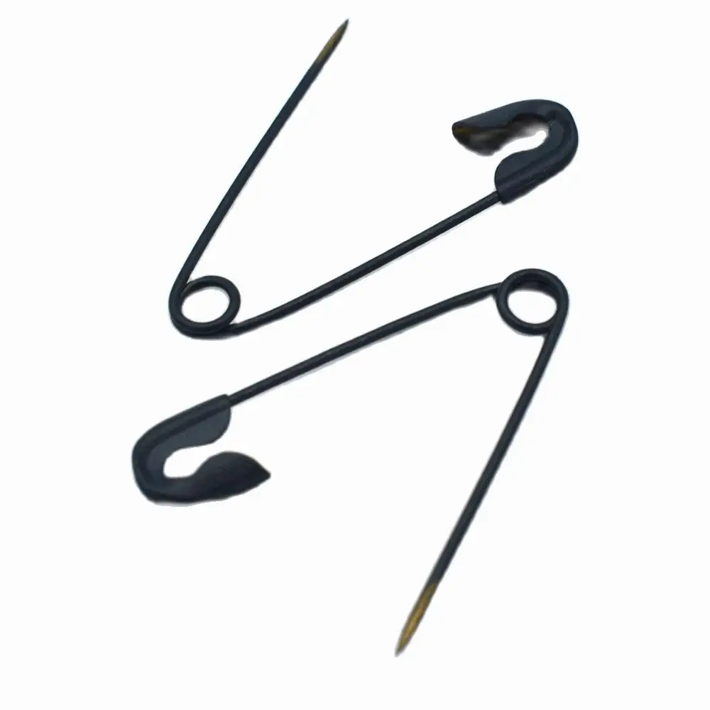 22mm Black Safety Pins Jewelry Making Pins Sewing Safety Pins Finding Gourd Pin Garment Pin Locking Stitch Marker 100pcs