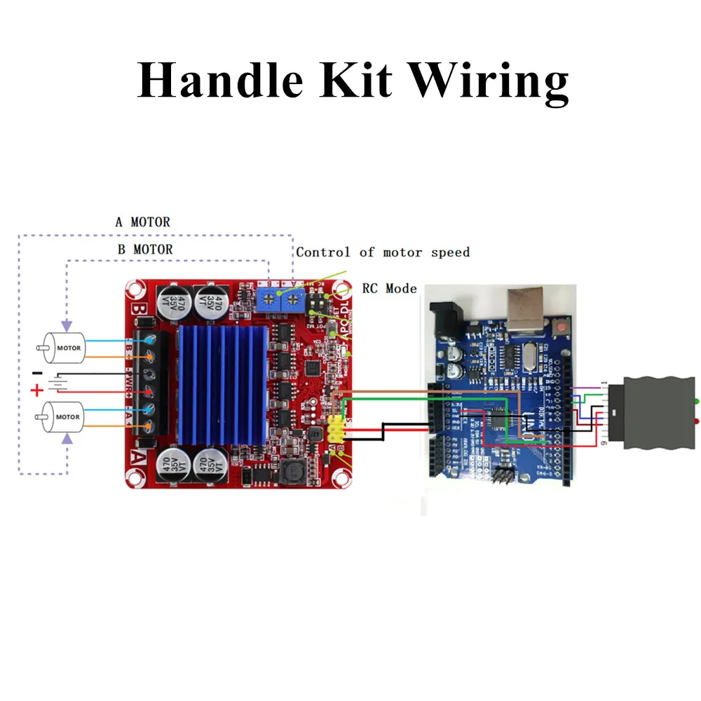 50kg Big load Control Kit High power DC brush motor drive board for arduino+wifi/bluetooth/ handle Designed for heavy bear tank