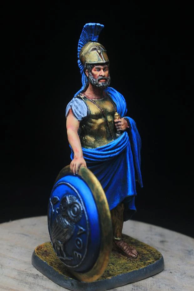 Ancient Greece General Themistocles Figurines 1/30 60mm Tin Metal Soldier Model DIY Home Office Desktop Decoration Statue