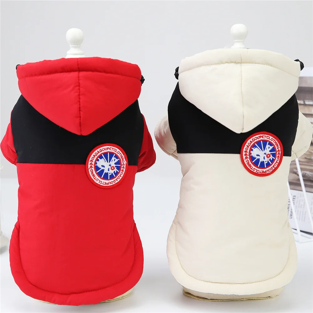 Pet Cats Dog Clothes Winter Warm Down Jacket For Small Dogs Cotton Chihuahua Hooded Clothes Dog Windproof Clothing Coat Apparel