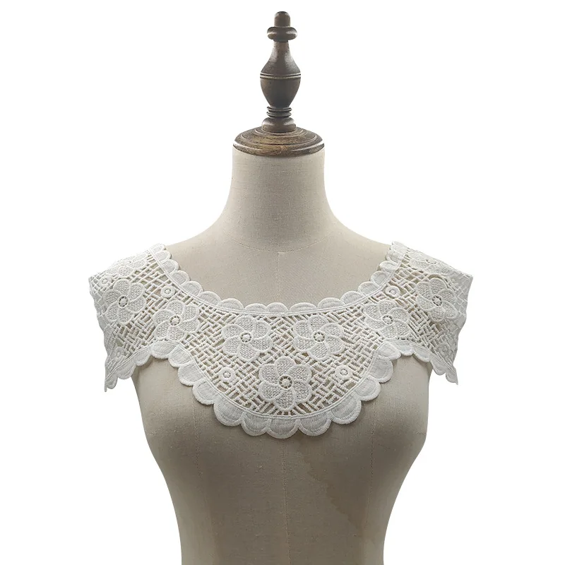 Lace collar flower embroidery corsage Stereo hollow embroidered fake collar DIY lace accessories