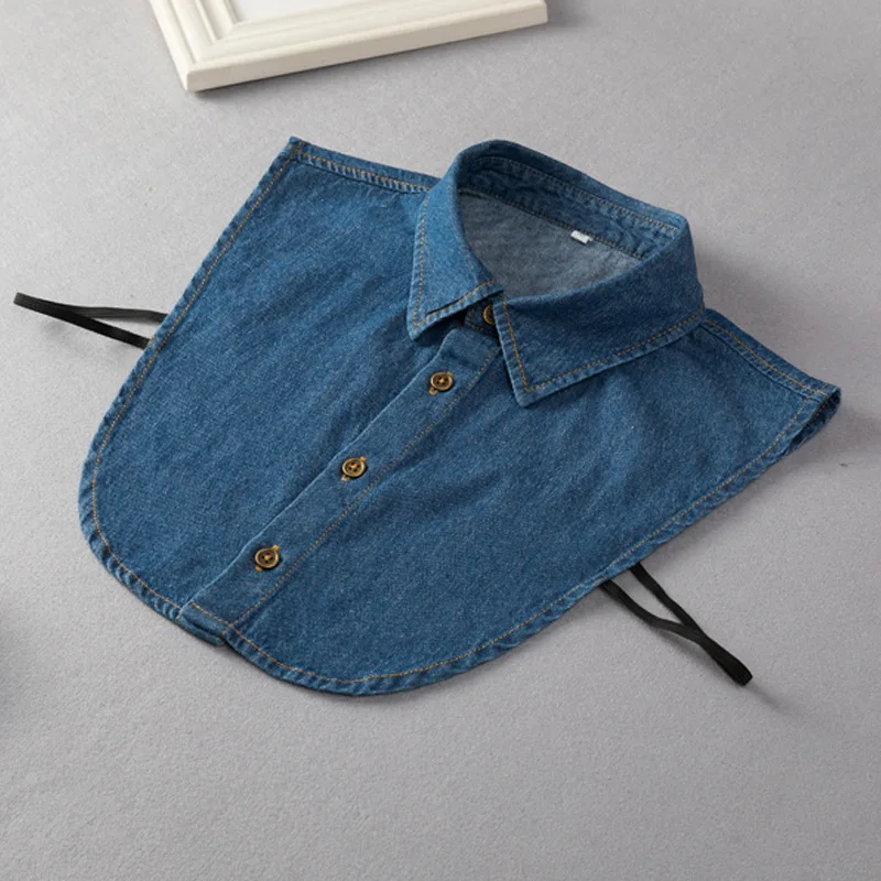 Male Female Child Spring Autumn All-match Denim Shirt False Collar Decorative Shirt Collar Pointed Collar  Detachable Collar