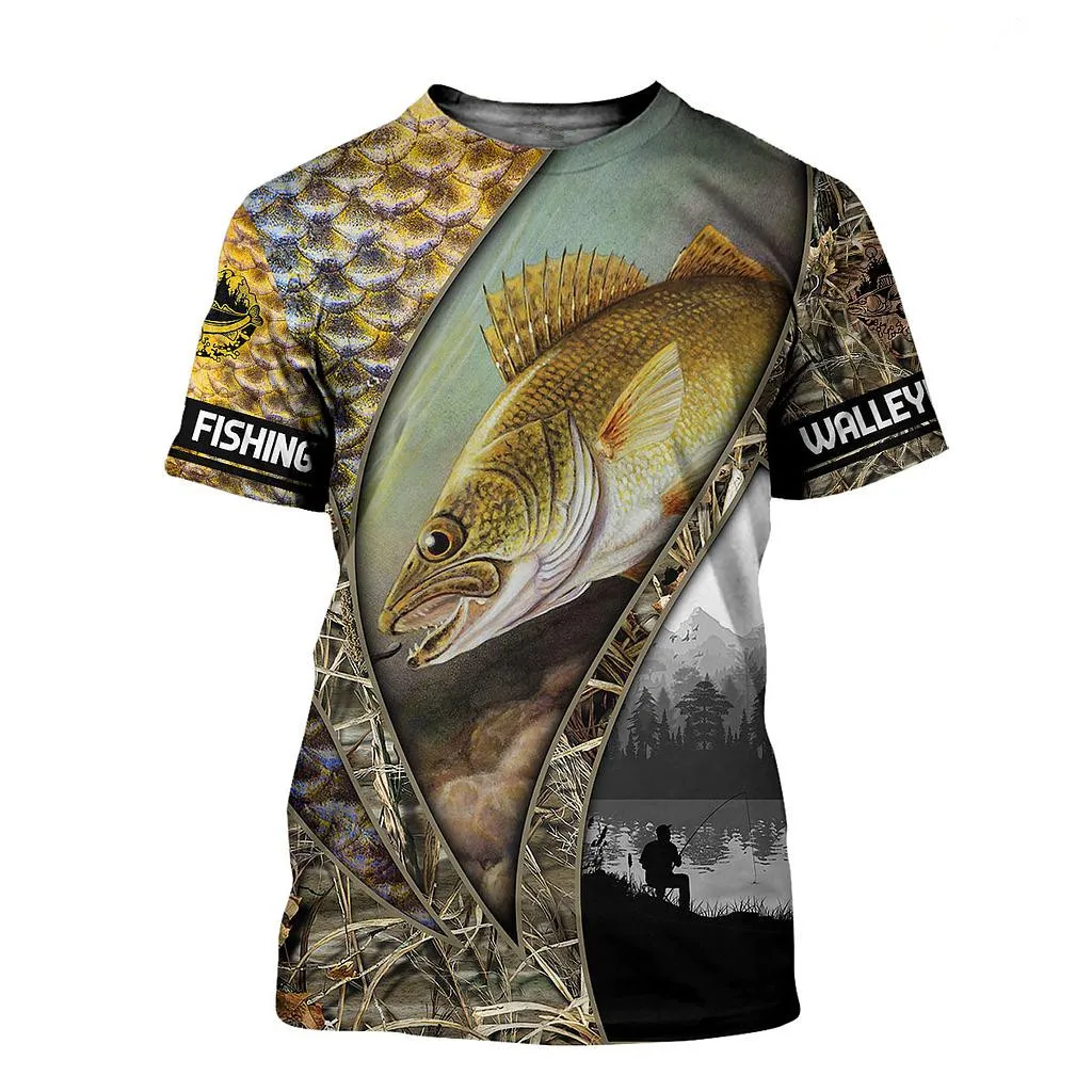 Walleye Fishing 3D All Over Printed Shirts Men Women Casual Hoodie New Fashion Hip Hop Tops LL-473