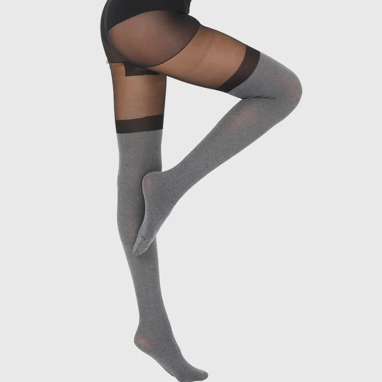 KASURE Women sexy Tight Pantyhose Spring Summer Shinny Women Nightclubs Sexy Black Tinted Sheer False High Stocking Pantyhose