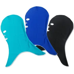 SBART-gorros de natación de Lycra para hombres y mujeres, mascarilla facial con protector solar Anti-UV, protección para la cabeza y el pelo largo, para buceo, para adultos