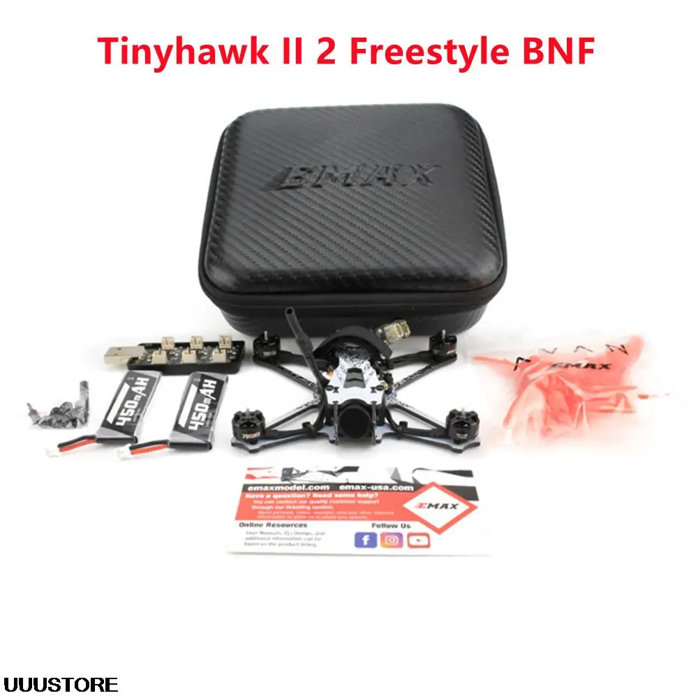 Original EMAX Tinyhawk II Freestyle FPV Racing Drone F4 7000KV RunCam Nano2 700TVL 37CH 25-100-200mW VTX 2S FrSky BNF / RTF