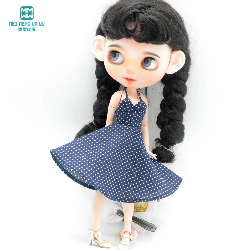 

Fits Blyth Azone OB23 OB24 Doll clothes Fashion polka dot big skirt Child's gift