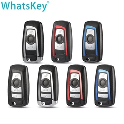 Whatskey-スマートリモコンキーケース,3/4ボタン,bmw cas4 f 3 5 7シリーズf10f20 f30 f40 x5 e92 e90