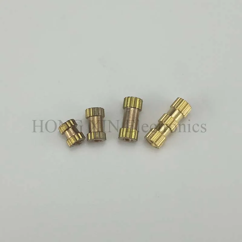 400Pcs Female Thread Knurled Nuts M2 M3 M4 M5 Brass Threaded Insert Round Injection Moulding Knurled Nuts Assortment Kit