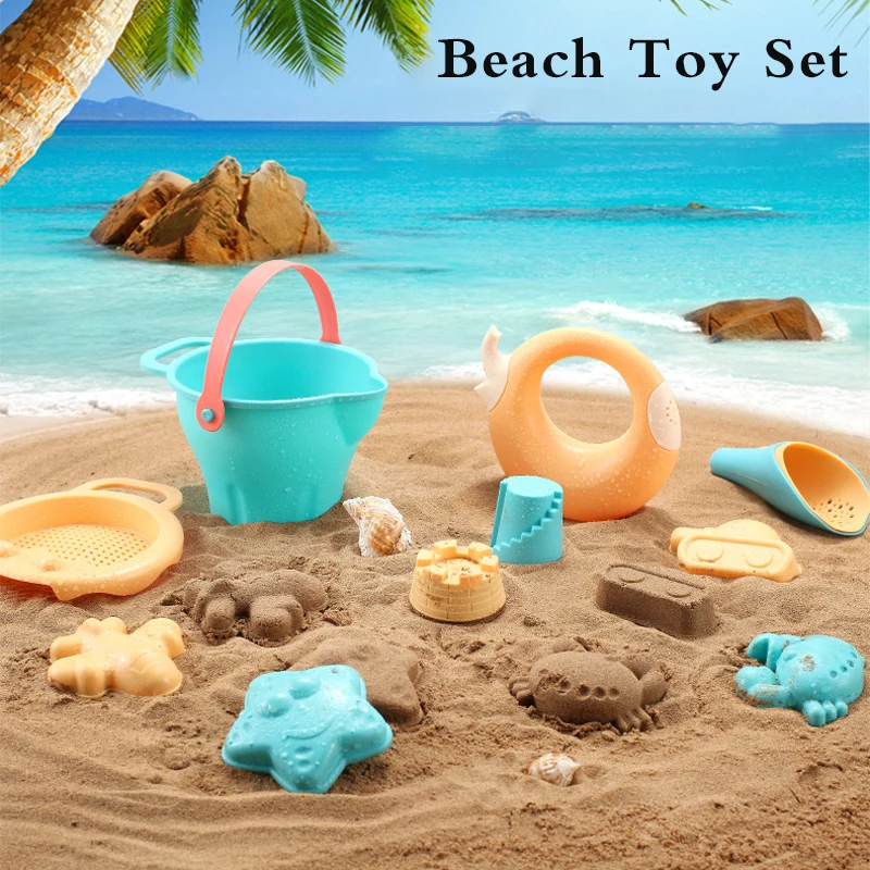 

Beach Toys For Kids 5-14pcs Baby Beach Game Toys Children Set Kit Summer Toys for Beach Play Sand Water Game Winter Play Snow