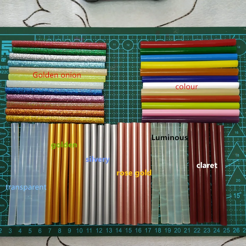接着剤ストリップ7mm x 100mm,プロの接着剤ガン,ライト,ゴールド,シルバー,50個