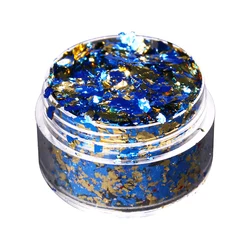 Imitation Gold Foil Fragment Blue Gold Nail Glitter for DIY Nails Sticker Art Nail Decorations Multi Color Gold Leaf Flakes