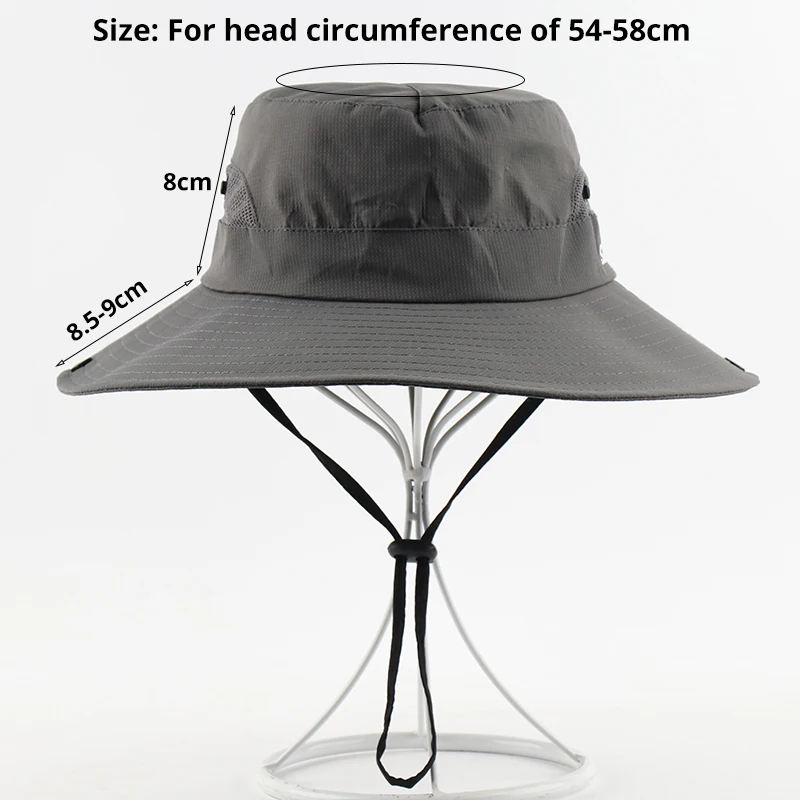 CAMOLAND Safari Sun Hat For Female Summer UV Protection Bucket Hat Women Ponytail Caps Outdoor Breathable Hiking Beach Hats