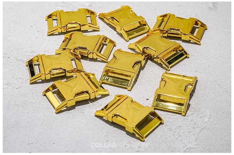 1pc Metal Colorful Side Release Curved Buckles Durable Plated Buckle 10mm, 15mm, 20mm, 25mm Dog Collar Paracord DIY Accessories