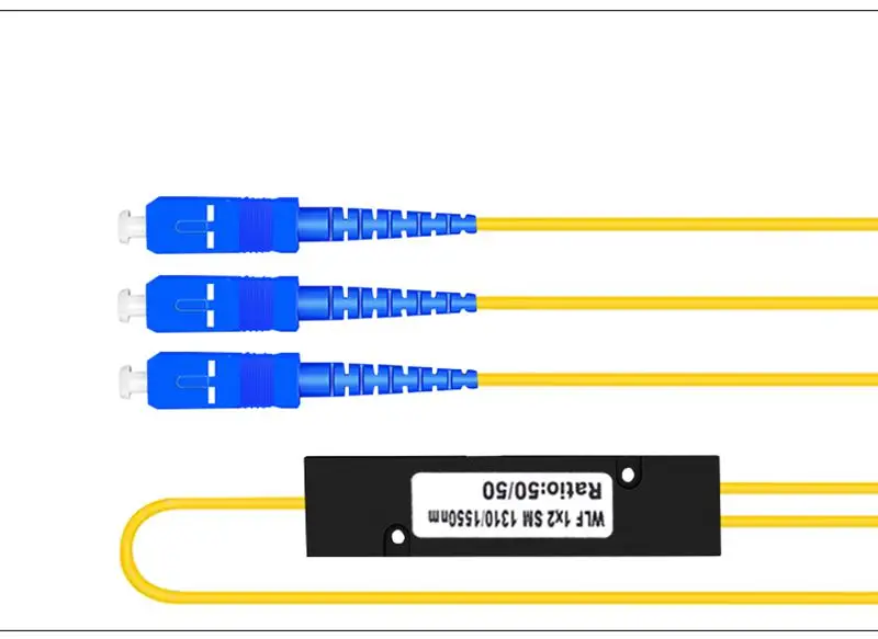 2M PLC Splitter SC LC FC UPC 1X2 PLC Singlemode Fiber Optical Splitter 1 To 2 SC/UPC PCL Splitter computer Y cable sleeve cable