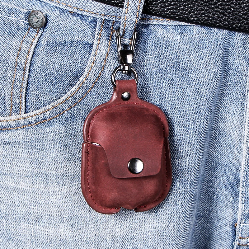 ฝาครอบหนังแท้หรูหราหูฟังสําหรับ Airpods สําหรับ Apple AirPods 2 กรณี Air pods Earpods อุปกรณ์เสริมหูฟังกระเป๋า