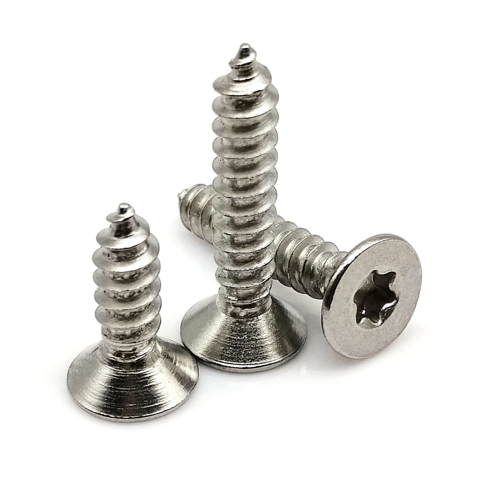 HZYUEGOU M2 M2.3 M2.6 M3 M3.5 M4 M5 M6 304 Edelstahl Sechsrund-Torx Flachkopf-Sicherheits-Holzschraube mit Gewinde – Detail 2