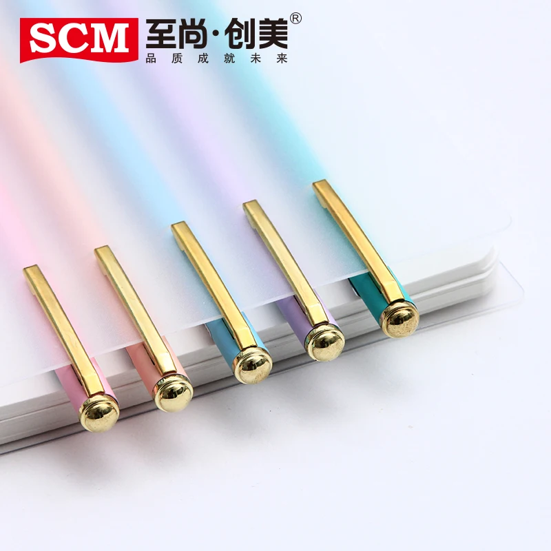 5PCS SCM Jszxb012โลหะเจลปากกา0.5มม.สำนักงานปากกา