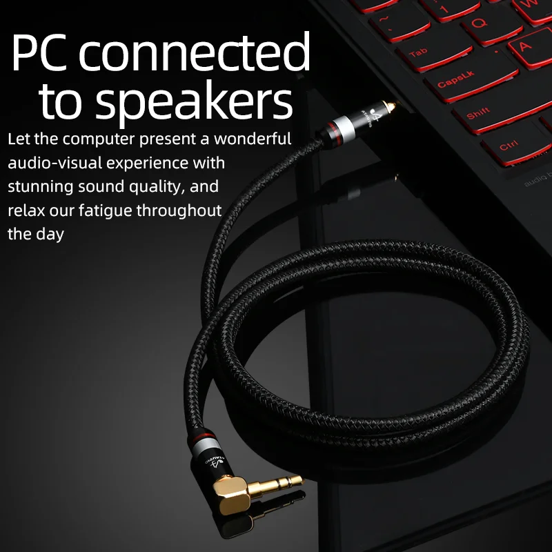 HIFI 3.5 مللي متر ذكر إلى ذكر الصوت كابل مساعد الأساسية الفضة مطلي 3.5 مللي متر جاك كابل الصوت جاك لسيارة سماعة الرأس محول سلك