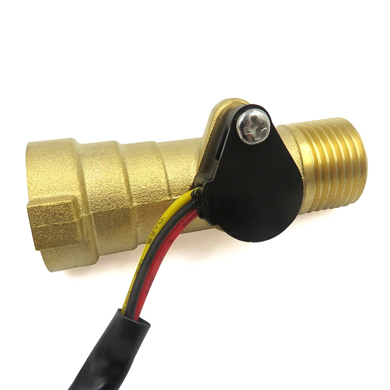 DN15 Male Female Thread Water Flow Sensor Brass 1.75MPa Hall Sensor Pulse 1/2