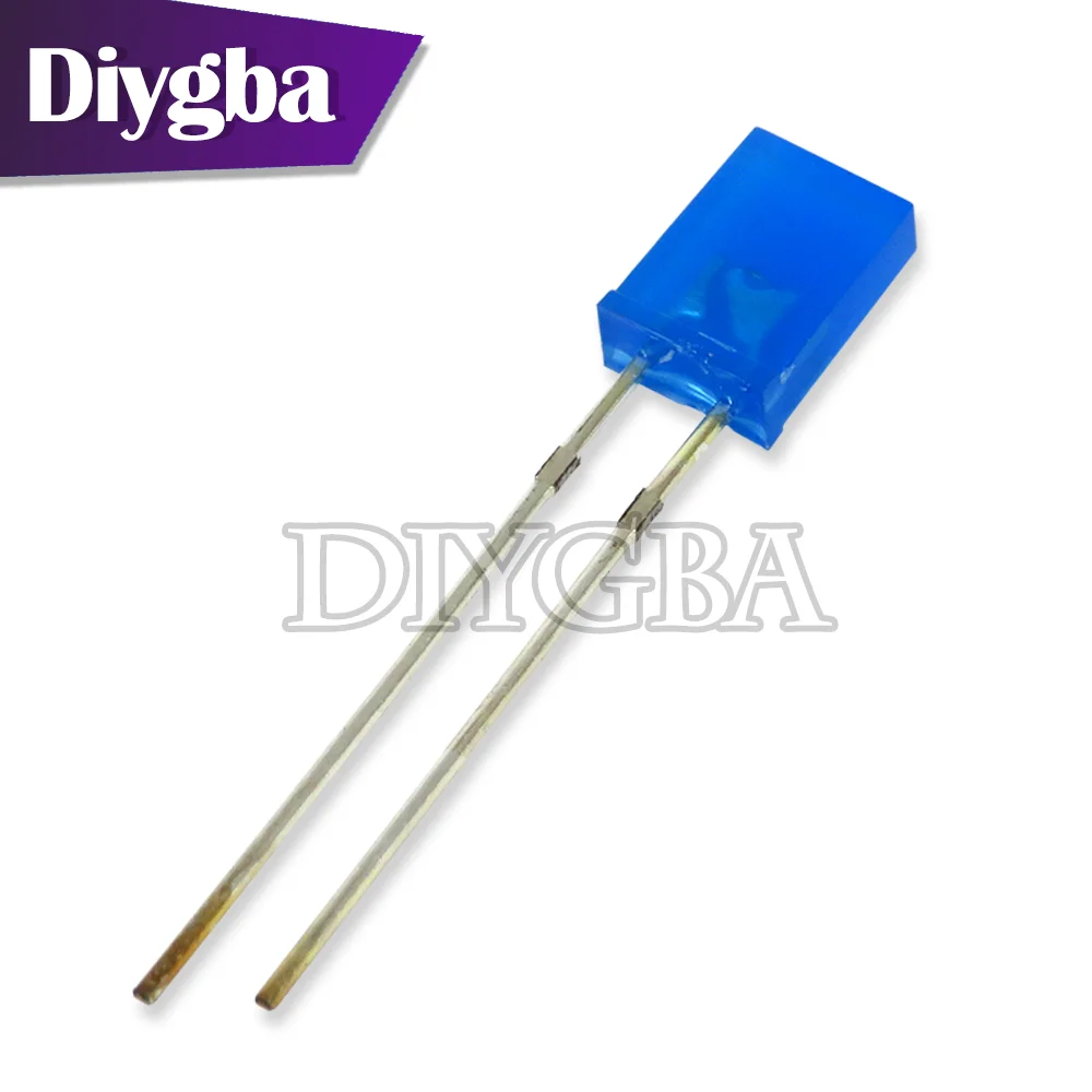 100PCS 2X3X4 Square LED Light-emitting Diode White Yellow Red Green Blue Electronic Diy Kit transparent 2*3*4