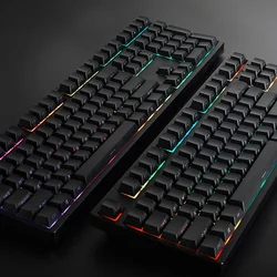 PBT Keycaps for Mechanical Keyboard OEM Profile Double Shot Side Print Backlight Through 87 104 134 Black White Color MX 8.0