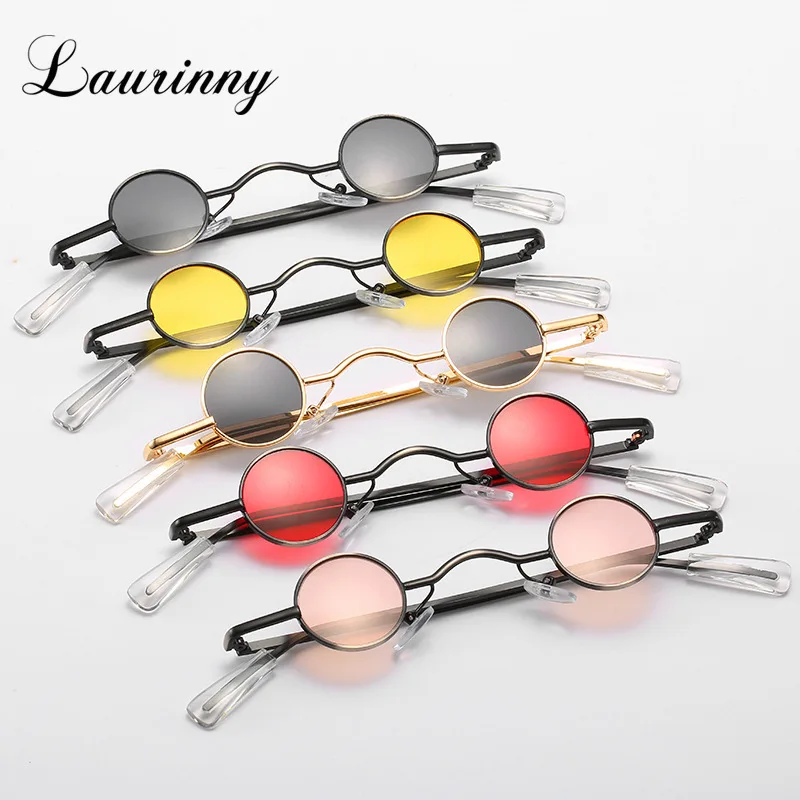 2021 Small Retro Steampunk Round  Eyeglasses Women Sunglasses Funky Street Shot Decorative Sun Glasses Circle Lens Shade Eyewear