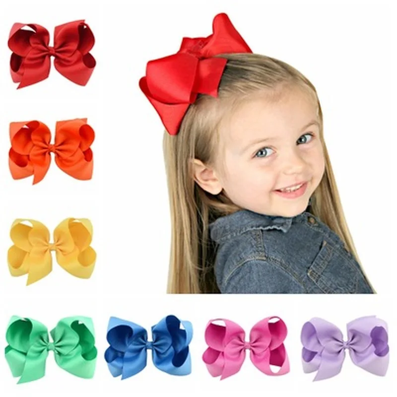 

Kids Hair Clips Big Grosgrain Ribbon Solid Hair Bows With Clips Girls Kids Hair Clips Headwear Boutique Hair Accessories