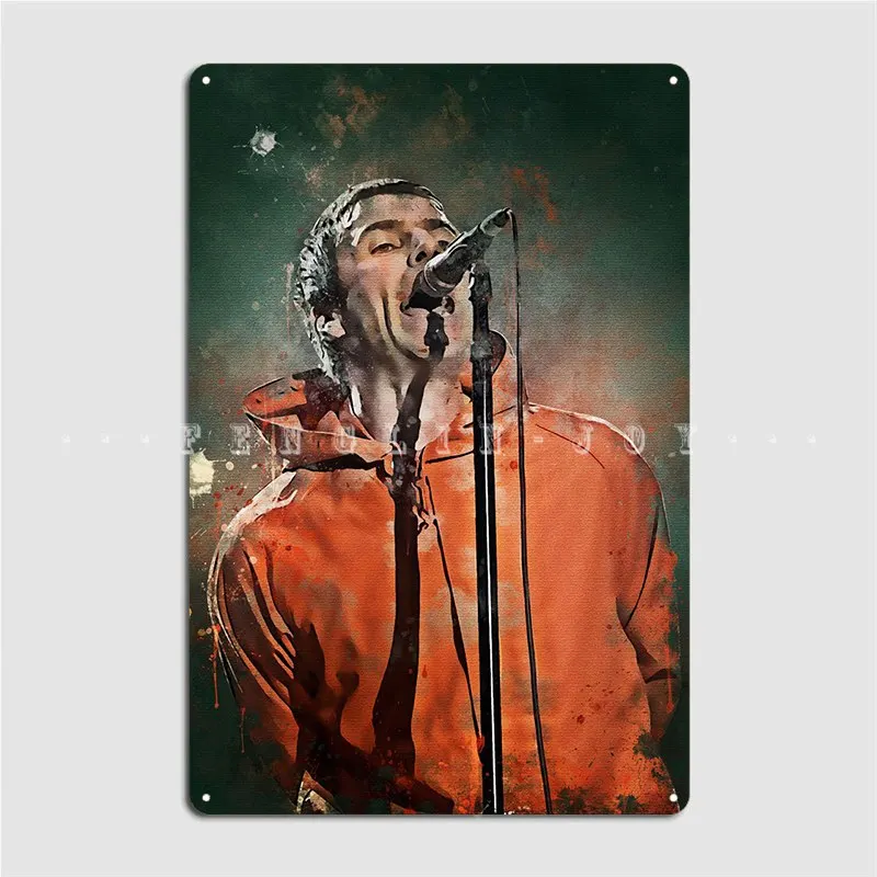 Liam Gallagher Vintage Metal Sign Kitchen Wall Decor Club Decoration Tin Sign Poster