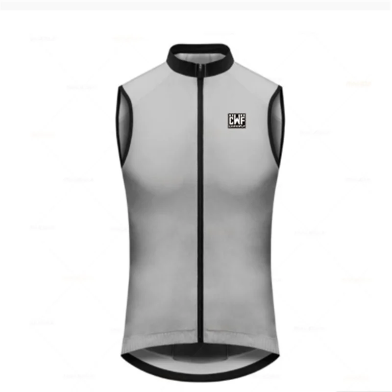 Men\'s Vest Cycling Clothes Zipper Summer Cycling Clothes Mountain Bike Shirt Quick-Drying UV Protection