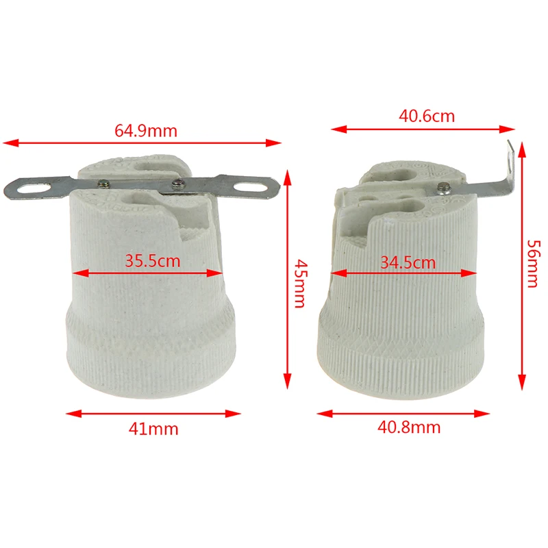 Lamp Base E27 Vintage Ceramic Edison Lamp Fittings Socket Lamp Base Holder Accessory Fixing Bracket Large Screw Cap