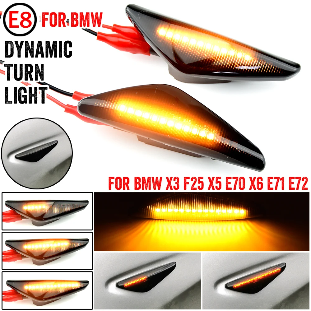 

Боковой габаритный фонарь, динамический светодиодный указатель поворота, мигалка для BMW X3 F25 X5 E70 X6 E71 E72 2008-2014