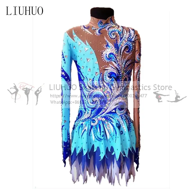 Figure Skating Dress Girls Teens Rhythmic Leotards New Design Kids Ice Skating Dress Leotard Artistic College Costume Multicolor