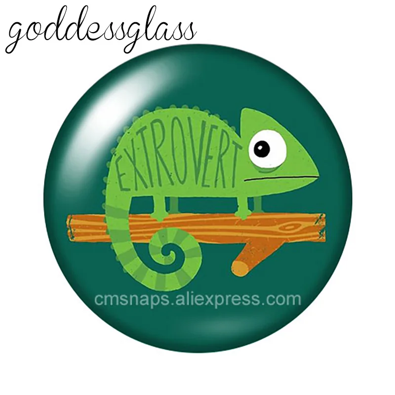 Gambar kadal hijau hewan lucu 10 buah 12mm/18mm/20mm/25mm kaca foto bulat demo cabochon datar membuat temuan ZB0948