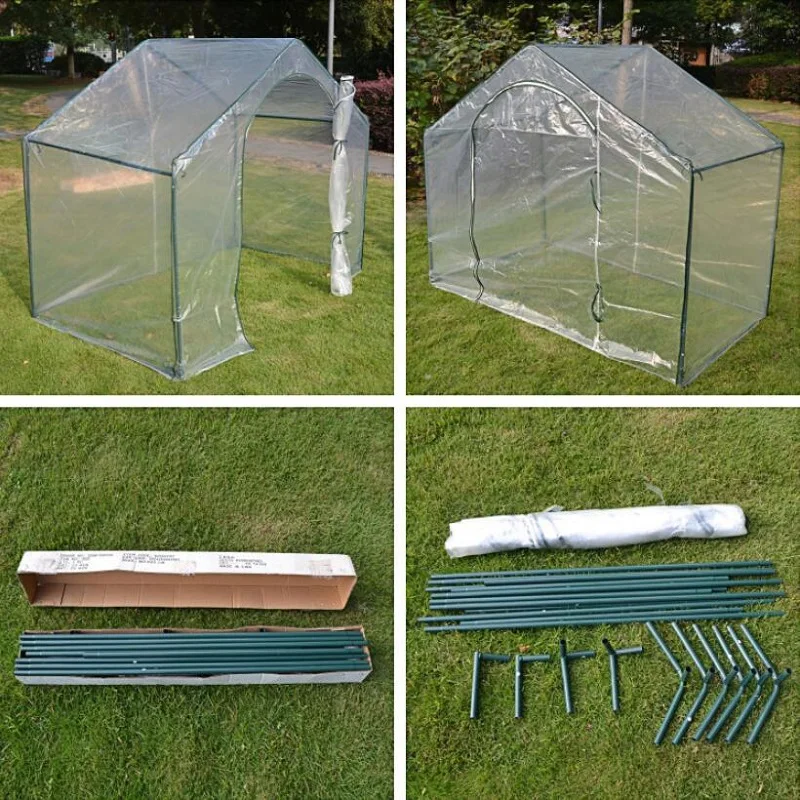 

Flower brooder Balcony vegetable hothouse Seedling and heat preservation shed Rain proof iron pipe and horticultural greenhouse