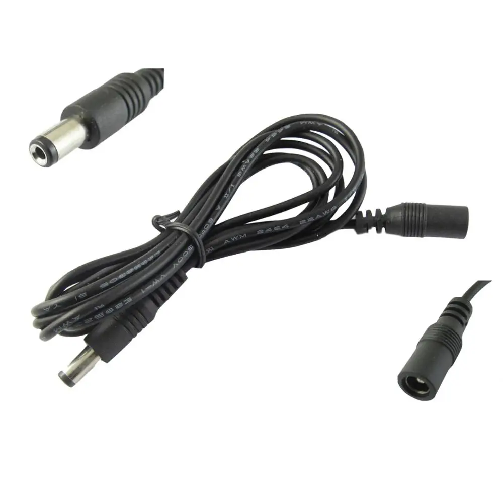 1x5.5x2.1mm 암 잭-5.5x2.1mm 수 플러그 CCTV DC 전원 커넥터 케이블 1.5M/5FT