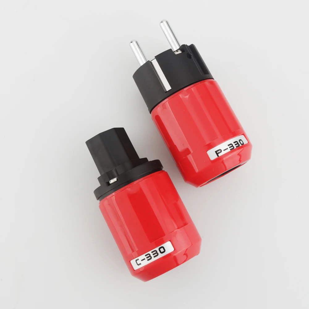 أوديوكراست-زوج من قابس طاقة الروديوم ، قابس الاتحاد الأوروبي Schuko AC ، موصل IEC ، سلك طاقة DIY