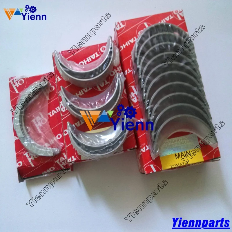 For Yanmar 3D84 3TNA84 3TNB84 3TNE84 3TNV84 Crankshaft Bearing Conrod Bearing Set Fit Excavator Forklift Engine Parts