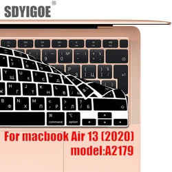 Laptop Keyboard cover For macbook Air 13 2020 protective film  New Air13.3 A2179 silicone keyboard cover Russian Spanish Korea