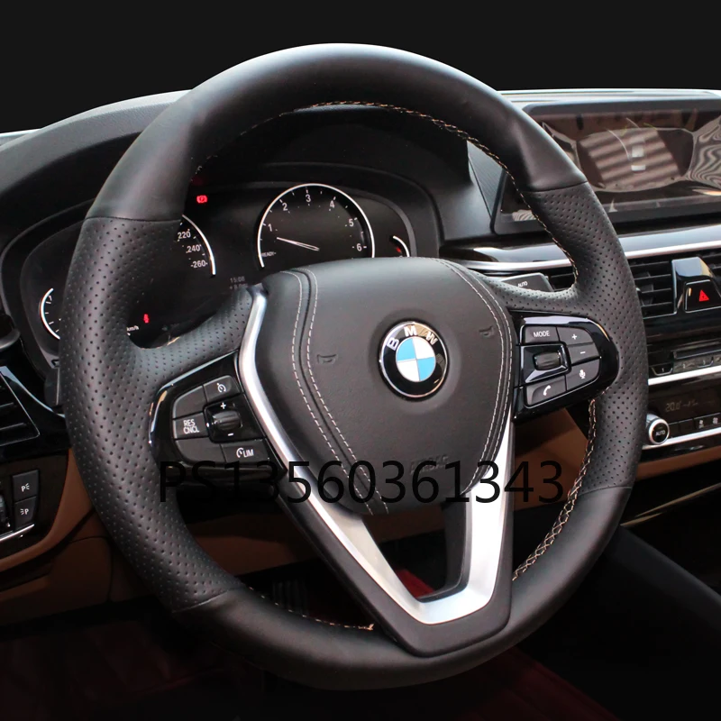 Suitable for BMW 1 Series 3 Series 5 Series x1 x3 x5 530li hand-stitched steering wheel cover suede cover