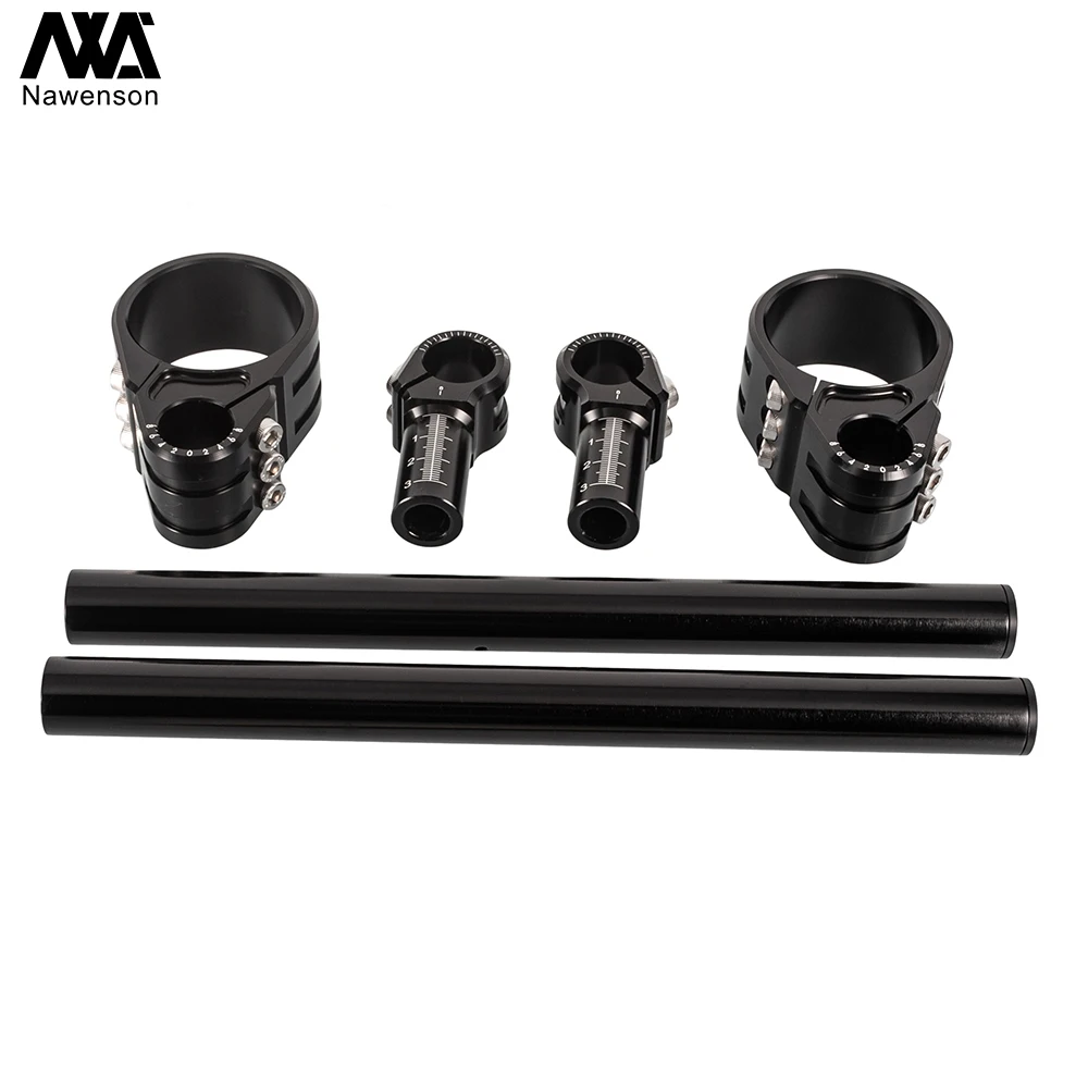 CNC Aluminum Motorcycle Clip-on Handlebar Conversion Kit Adjustable Raisers 55mm Clip 7/8 Inch Bars for R Nine T R9T 2014-2020