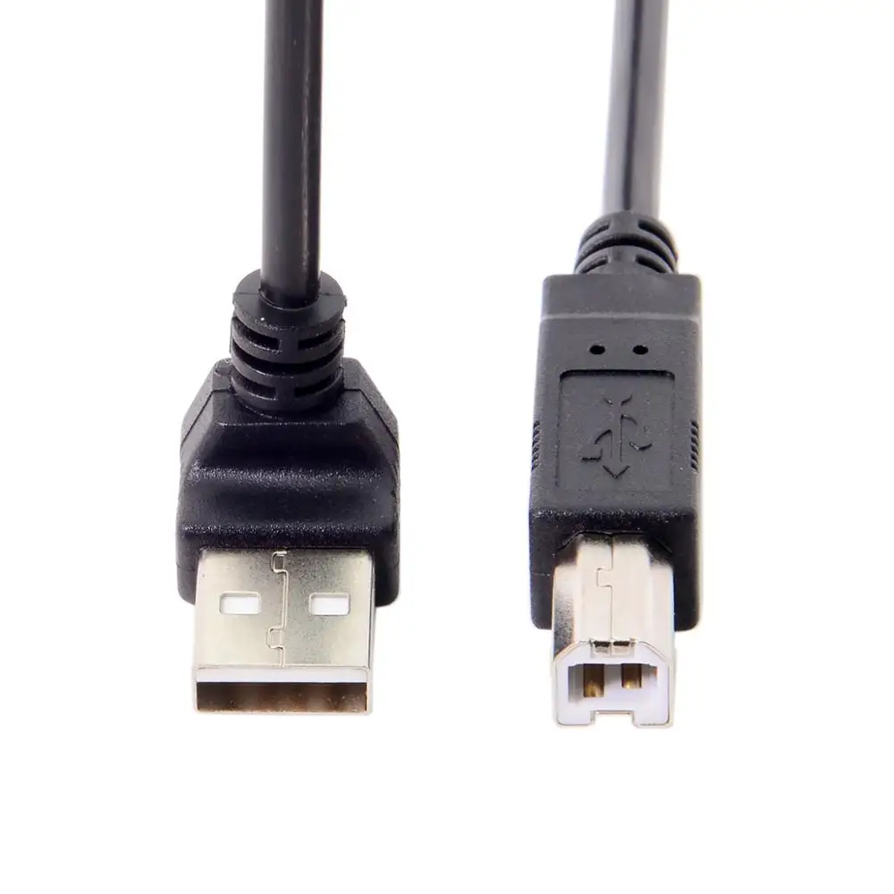 Down Angled 90 Degree USB 2.0 Male To B Type Male Cable For Printer Scanner Hard Disk 20cm
