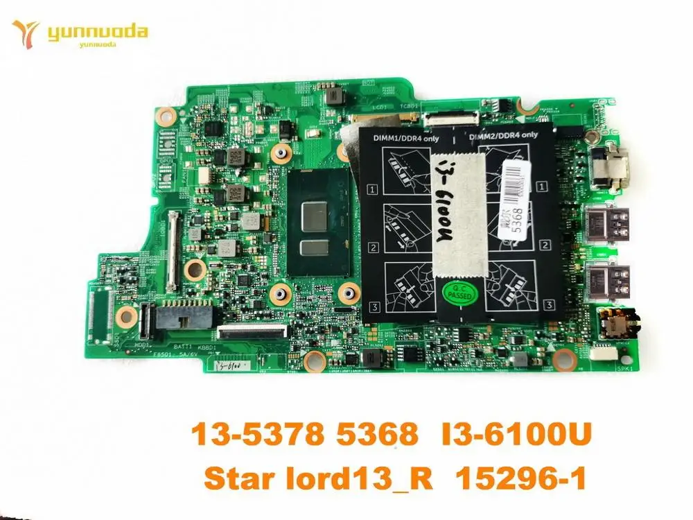 

Original for DELL 13-5378 5368 laptop motherboard 13-5378 5368 I3-6100U Star lord13_R 15296-1 tested good free shipping