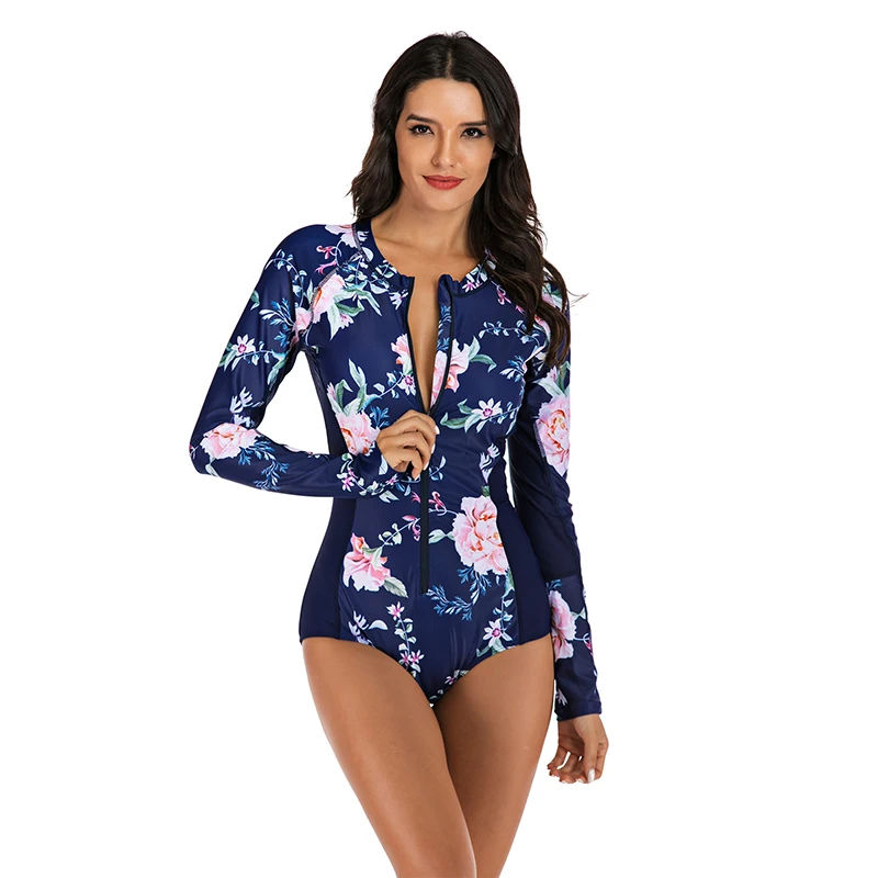 

Women Swimwear Slim Corset Swimsuit With Padded Floral Print High Wiast Patchwork Brazilian Bathing Suit Monokini Female 2XL
