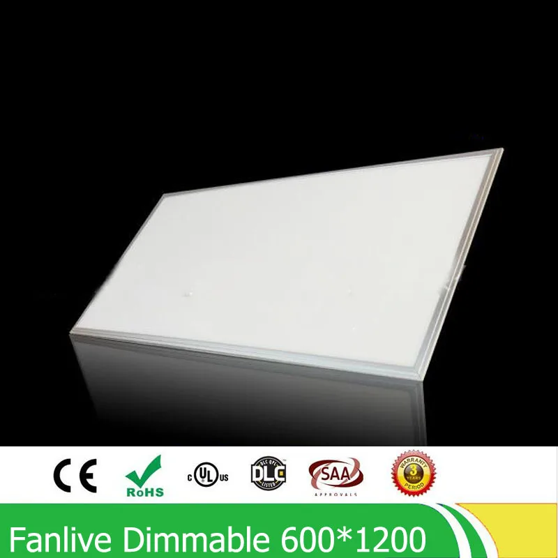 2pcs/lot 72W 600*1200MM Dimmable Led Panel Light ,high Quality Super Bright Led Panel Lamp SMD2835 Office/Home/Hotel Lighting