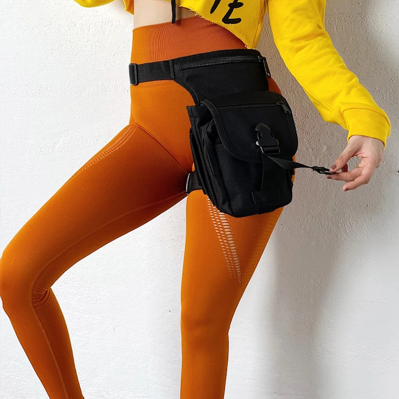

Nylon Women Leg Bag Multifunction Design Casual Sling Shoulder Messenger Bag Fashion Travel Waist Belt Pack Drop Leg Bag Fashion