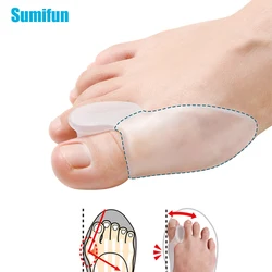 Corrector de pulgar Valgus, separador de dedos de Gel de silicona grande, esparcidor superpuesto, cojín Corrector, alivio del dolor de pies, 2 uds.